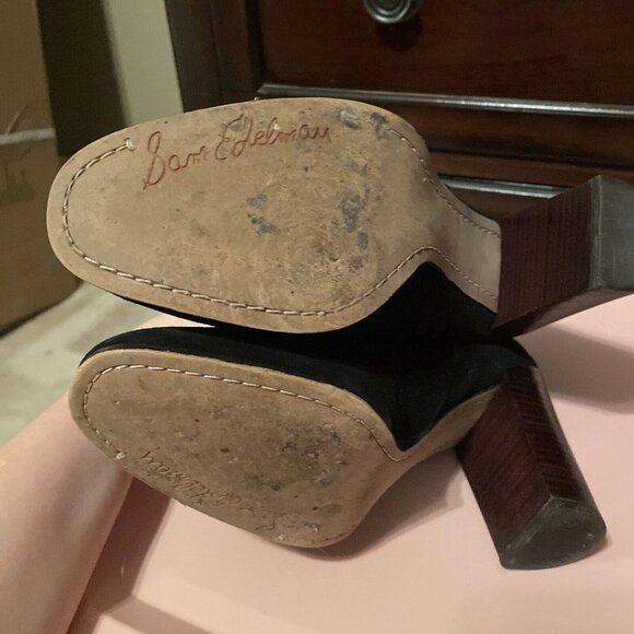 Sam Edelman Womens Black Suede Ankle Boots Size 9.5. Winter Boots. 4 Inch - Picture 9 of 11